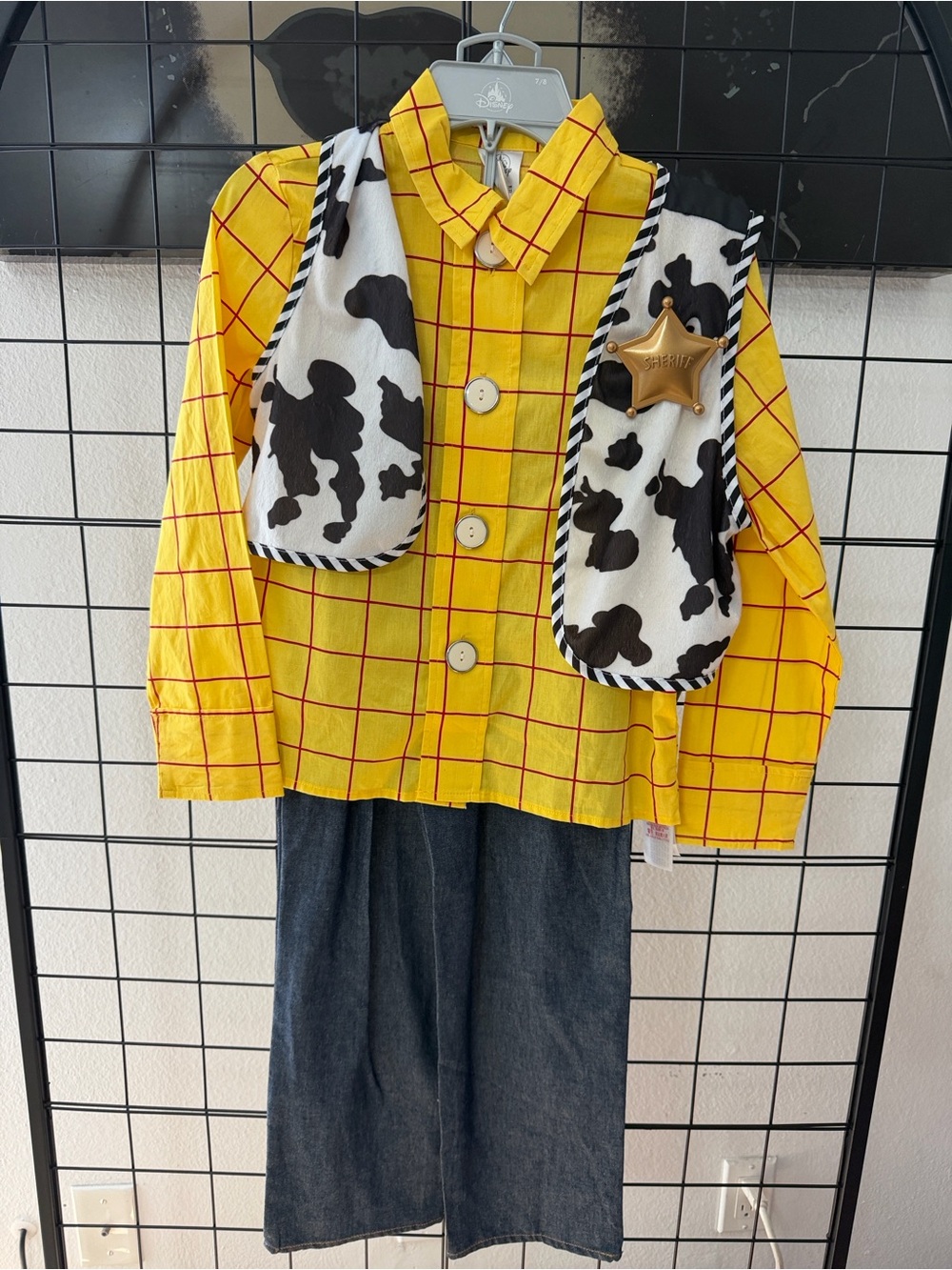 Disney Yellow Dress with Red Windowpane Grid